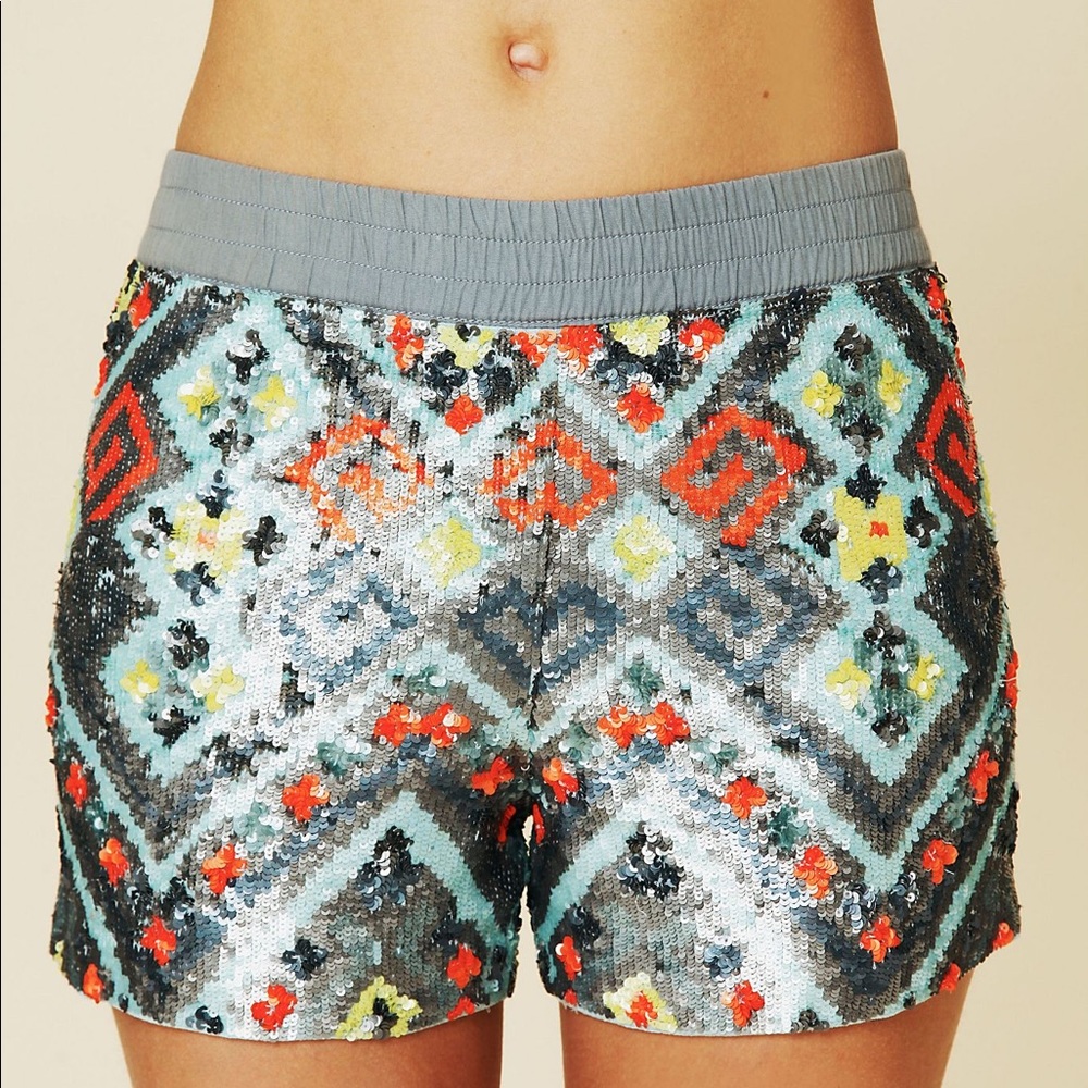 Free people Sequin Board shorts geometric medium